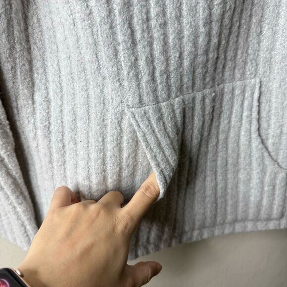 B Moss Vintage Gray Preppy Blokecore Wool Blend Collared Academic Sweater - Picture 2 of 6